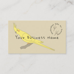 Yellow Bird Cockatiel Business Card v