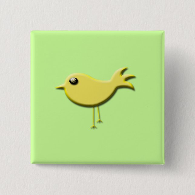 Yellow Bird Gifts 15 Cm Square Badge (Front)