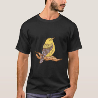 Yellow Bird Motif For Children T-Shirt