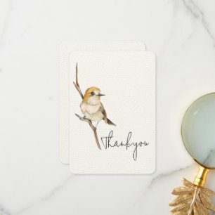 Yellow Bird On A Branch Thank You  Card