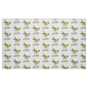 Yellow Bird Polyester Poplin (60" width) Fabric