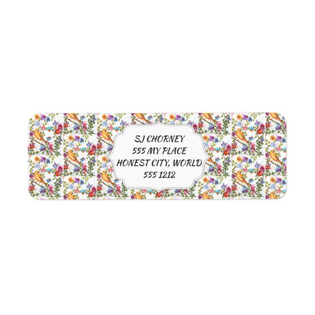 YELLOW BIRD WHIMSICAL FLORAL (Front)