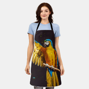 Yellow Bird Wildlife Pretty Macaw Apron