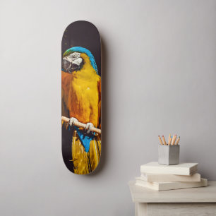 Yellow Bird Wildlife Pretty Macaw Skateboard