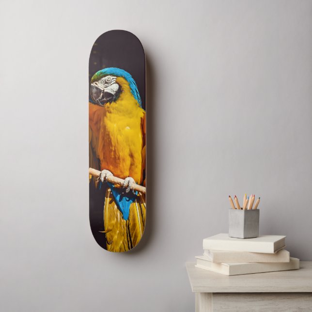 Yellow Bird Wildlife Pretty Macaw Skateboard (Wall Art)