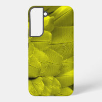 Yellow bird wing feathers pattern