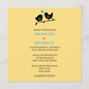 yellow birds invitation
