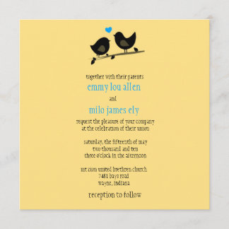 yellow birds invitation