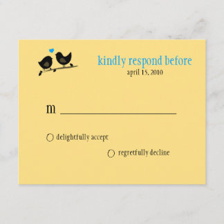 yellow birds rsvp card