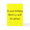 Yellow Birthday Card