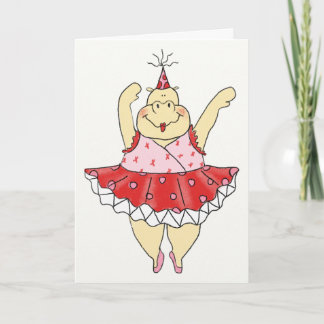 Yellow Birthday Hippo Card