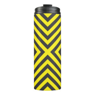 yellow black abstract labirinth thermal tumbler