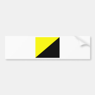 Yellow & Black Anarcho Capitalism Flag Bumper Sticker