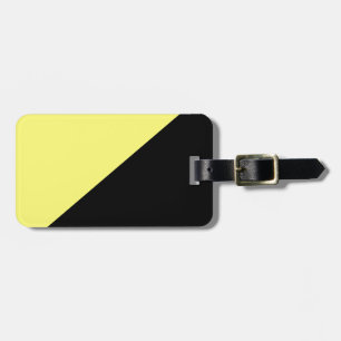 Yellow & Black Anarcho Capitalism Flag Luggage Tag