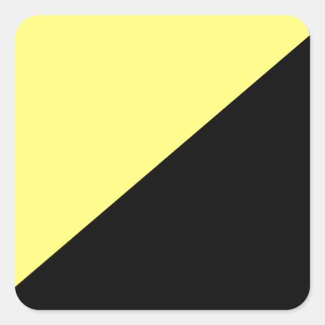 Yellow & Black Anarcho Capitalism Flag Square Sticker (Front)