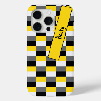 Yellow, Black and Grey Colour Combination with Nam iPhone 15 Pro Case