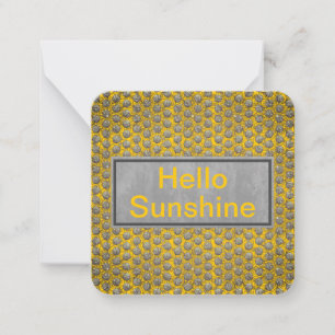 Yellow, Black, and Grey Polka Dots Pattern Card