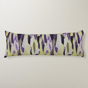 Yellow Black and Purple Abstract Body Cushion
