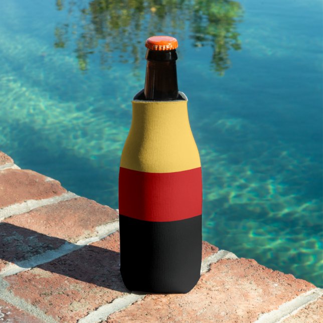 Yellow, Black and Red Stripes Bottle Cooler (In Situ Pool)