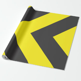 Yellow black angle expression wrapping paper
