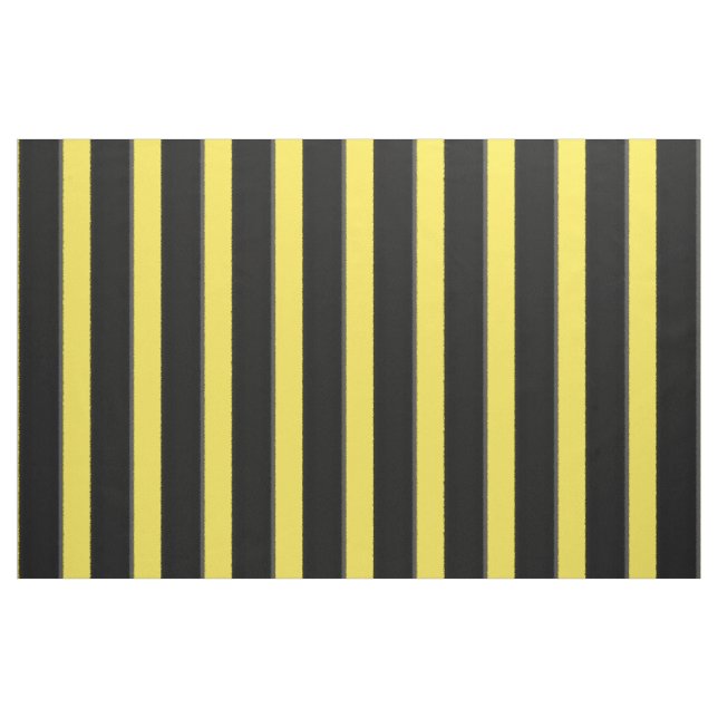 Yellow & Black Bee-Like Stripes Fabric (Yard)