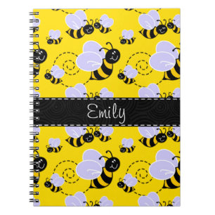 Yellow & Black Bumble Bee Notebook