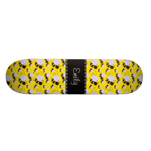 Yellow & Black Bumble Bee Skateboard
