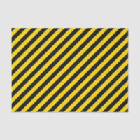 Yellow/Black Diagonal Stripes Tissue Paper