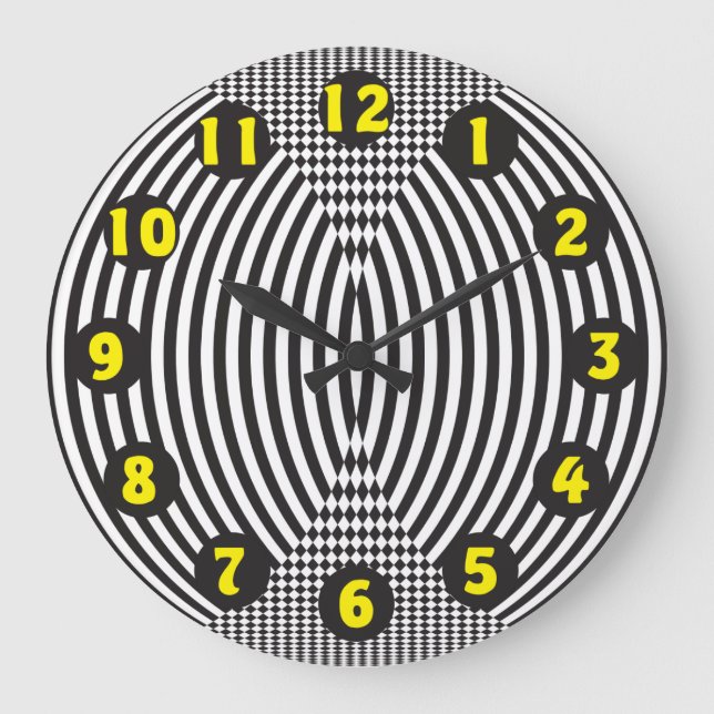 yellow black dial large clock (Front)