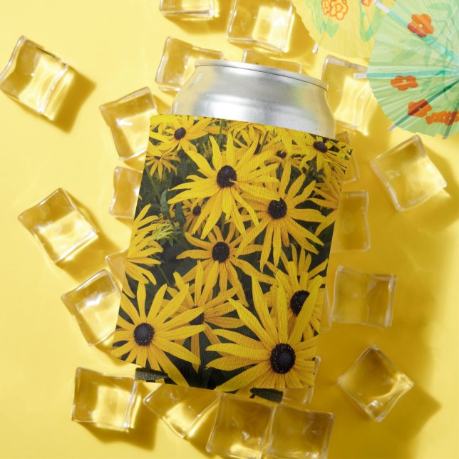 Yellow Black Eyed Susans Floral Can Cooler (In Situ Summer)