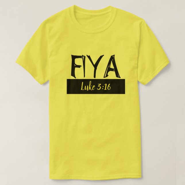 Yellow & Black Fiya shirt (Design Front)
