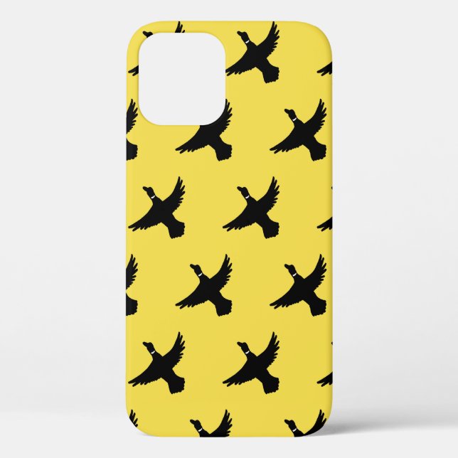 Yellow Black Flying Ducks Case-Mate iPhone Case (Back)