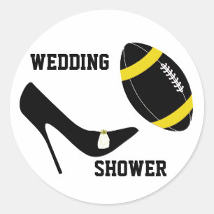 Yellow & Black Football Themed Envelope Seal