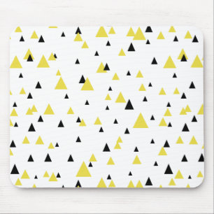 Yellow & Black Geometric Pattern Mousepad