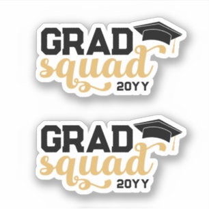Yellow Black Grad Squad Add Year