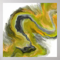 Yellow Black Grey Jewel Tone Fluid Art Painting