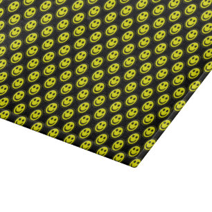 Yellow-Black Happy Face Beads 1-11x8 CUTTING BOAR Board