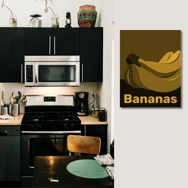 Yellow & Black Kitchen Wall Decor  - Poster (Yellow & Black Kitchen Wall Decor - Poster)