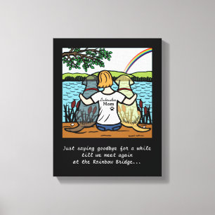 Yellow & Black Labrador Angels and Mum 3 Canvas Print