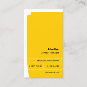 Yellow & Black Minimalist Simple Business Card