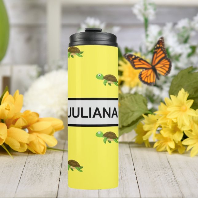 Yellow Black Modern Turtle Tumbler (Creator Uploaded)