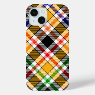 Yellow Black Multicolour Flannel Plaid Tartan iPhone 15 Case