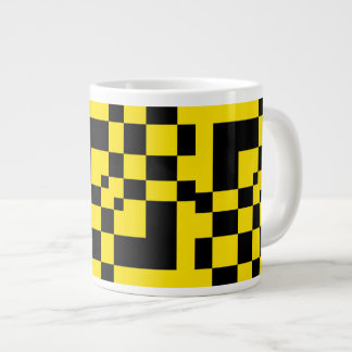 yellow black not chess table large coffee mug