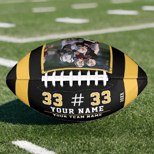 Yellow Black Player Name Number Team Photo American Football