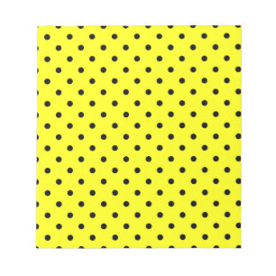 Yellow black polka dot notepad