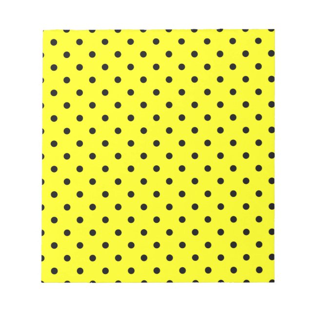Yellow black polka dot notepad (Front)
