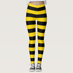 Yellow/Black Stripes Leggings