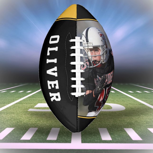 Yellow Black Stripes Player's Name and Photo   American Football (Creator Uploaded)