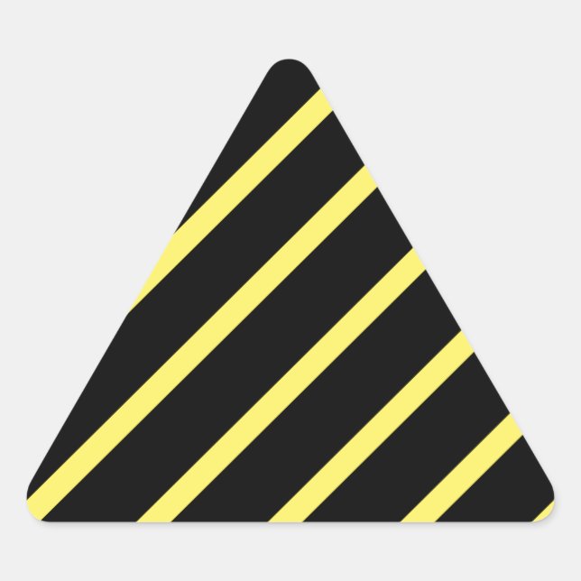 Yellow black stripes triangle sticker (Front)