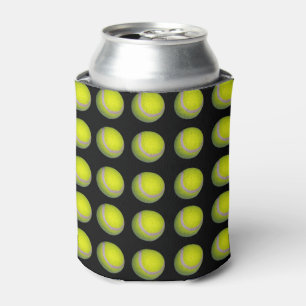 Yellow Black Tennis Ball Pattern, Can Cooler